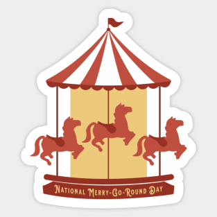National Merry-Go-Round Day Sticker